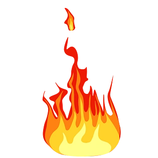 火小火苗消防灭火高清手绘卡通