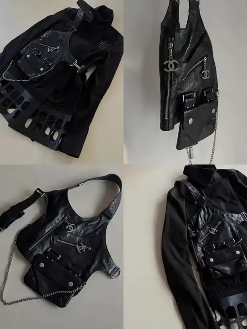 秀款暗黑半身马甲包