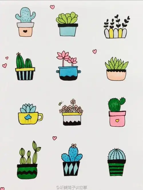 这些小图案线条简单,色彩也不复杂,很适合刚学刺绣的小伙伴们做图样.