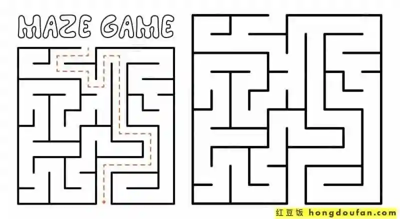 10张学龄儿童适合的带答案的迷宫游戏-红豆饭小学生简笔画大全