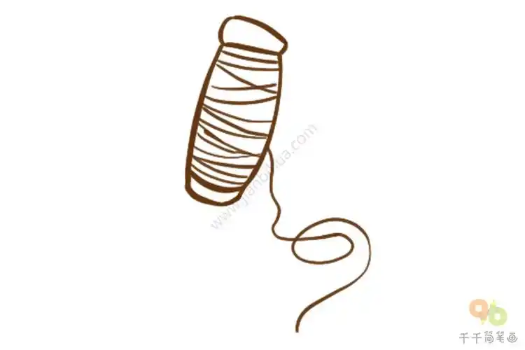 蓝色毛线简笔画 _生活用品简笔画