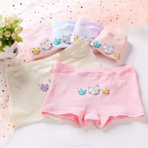 全棉儿童平角三角女宝宝10短裤内裤