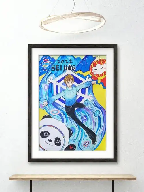 冬奥会主题手绘海报三幅