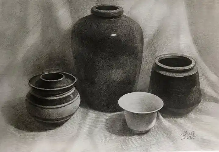 素描几何静物临摹范本