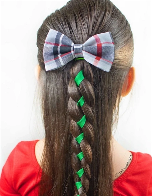 小女孩气质长发造型 编发扎发盘发极美_儿童发型 - 美发站