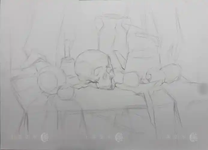 素描静物详细教程步骤美术生必看