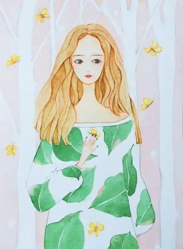 水彩原创|hello,蝴蝶精灵