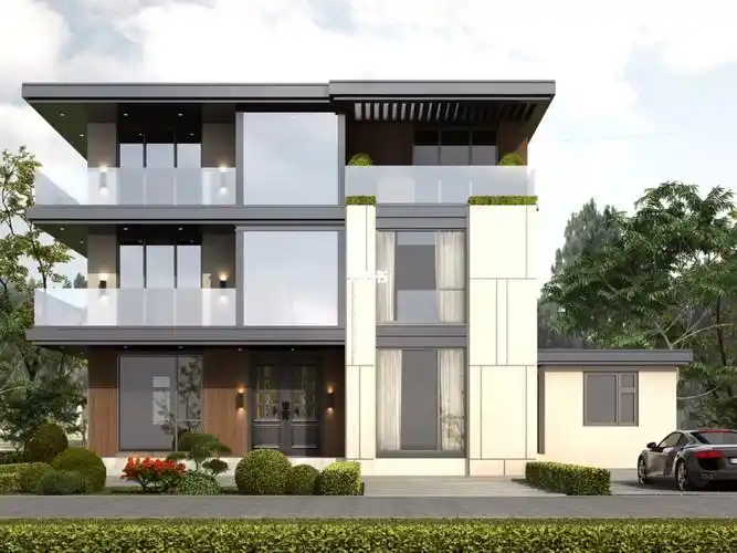 现代风格三层独栋别墅