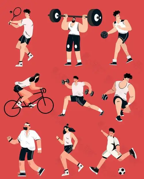 运动人物矢量图-创意运动人物矢量图片素材下载_懒人图库