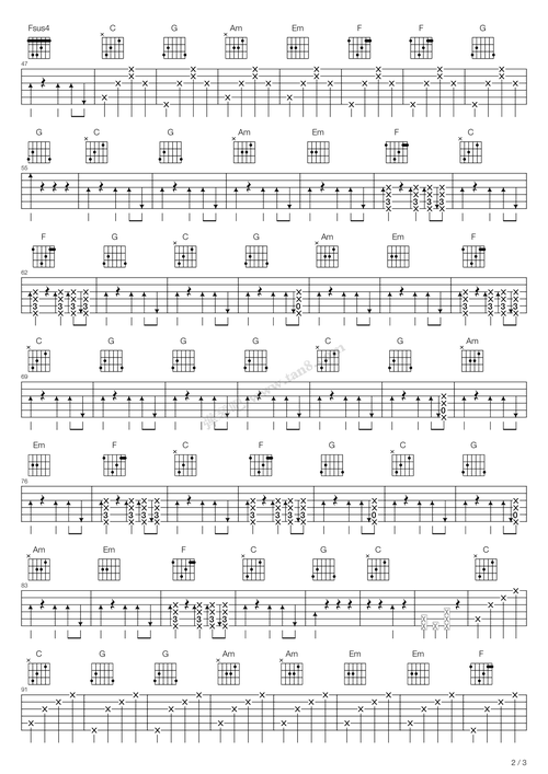 吉他谱等不到你