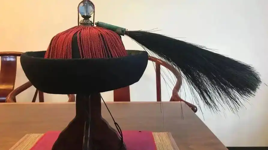 00元清代官帽带原装盒, 大清七品县令凉帽!(夏天专用的官帽).