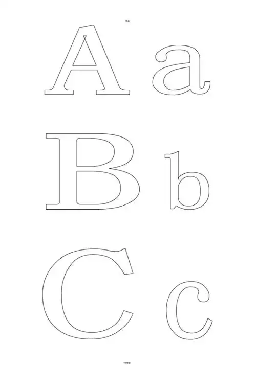 26个字母大小写空心