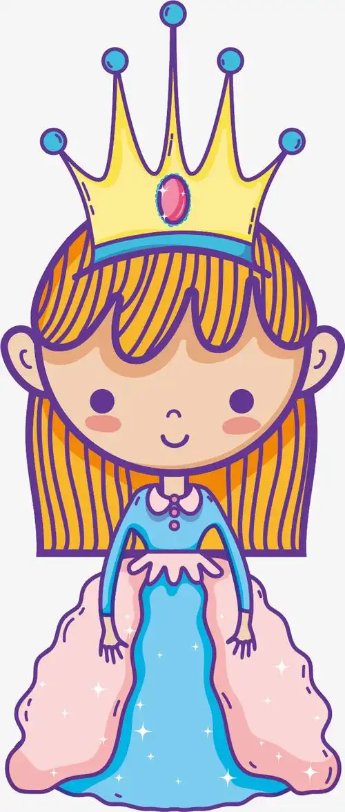 矢量图漂亮的小公主