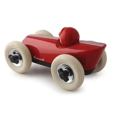 rear view of playforever midi buck red toy car - send a toy