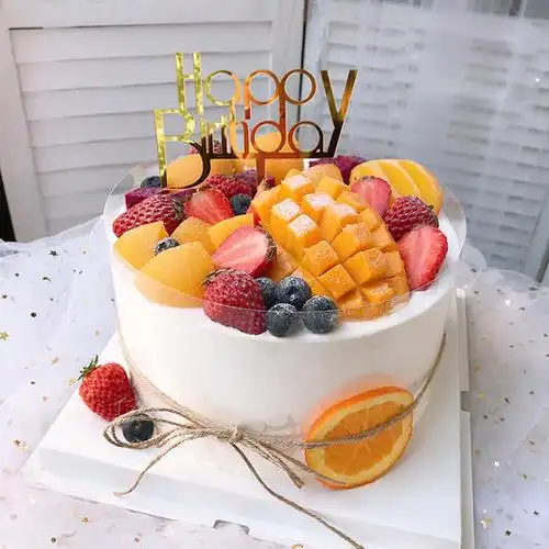 生日蛋糕水果奶油儿童网红创意定制恋爱结婚纪念日爸爸妈妈生日祝福