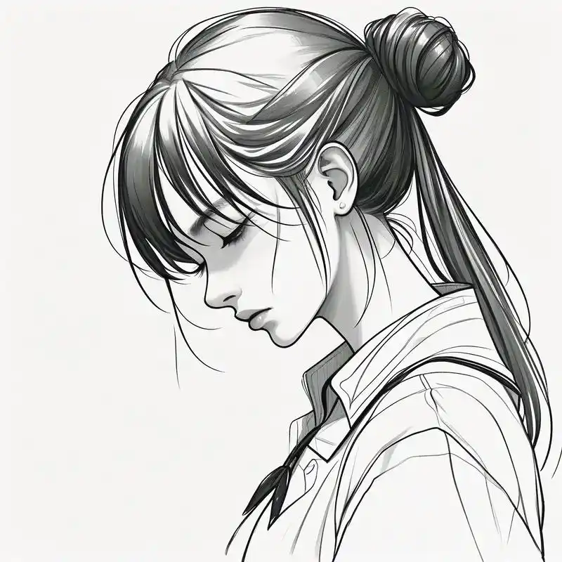 头像94黑白素描系列 探索内心深处的情感,用黑白素描的方式表达抑郁