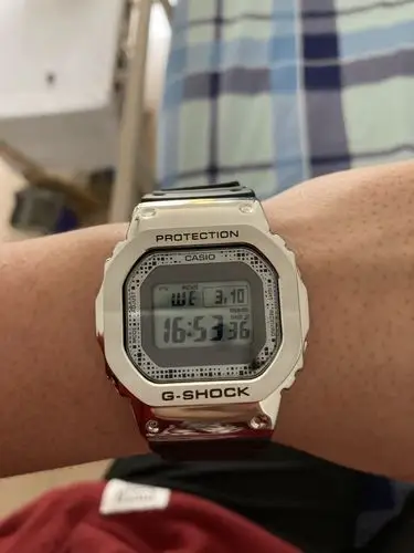 瑞芯适配卡西欧gshock小方块改装dw5600gw5610不锈钢金属表壳表带gwb