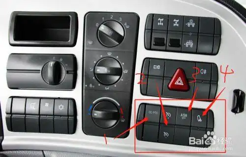 欧曼货车驾驶室各种按键图解