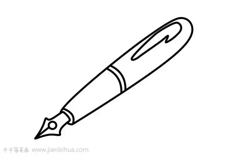 钢笔简笔画画法_学习用品简笔画