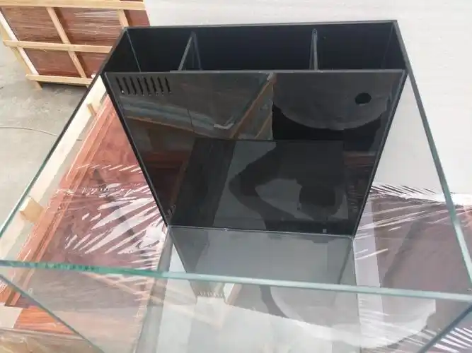 背滤缸背包超白海水水缸直角三角溢流鱼缸定制桌面缸