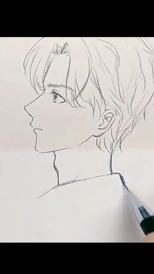 教你画个动漫帅哥侧脸,这只手大家喜欢吗?
