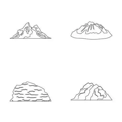 雪山简笔画