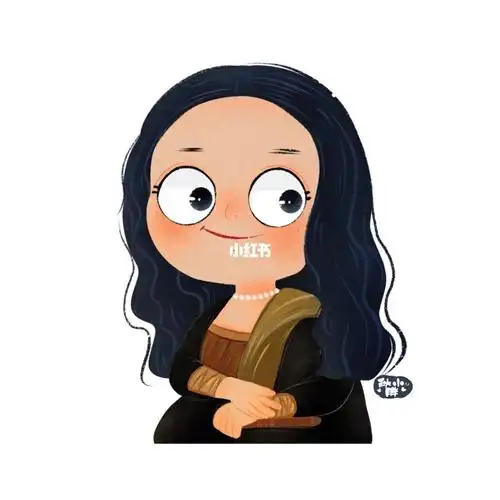 蒙娜丽莎的微笑q版名画