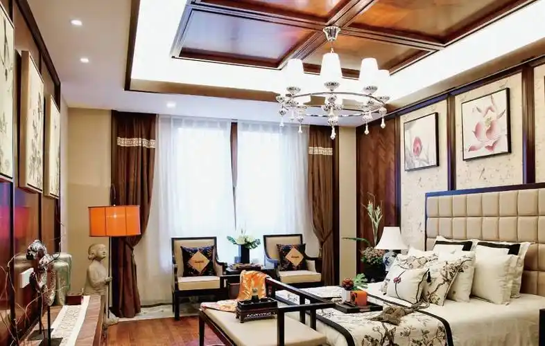 整体的红木家具搭配复古经典吊顶,美出新高度_空间_实木_自然