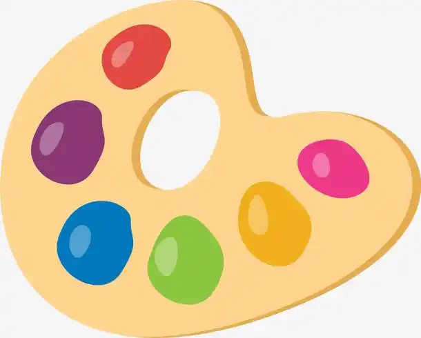 卡通水彩颜料画板