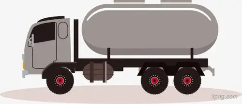 椭圆形油罐车卡通风格