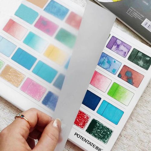 空白专业级色卡本色号颜色对照表色板板卡色彩卡diy手绘本涂色初学者