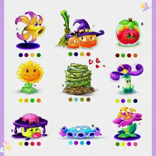 植物大战僵尸2ipad水彩画画图鉴头像