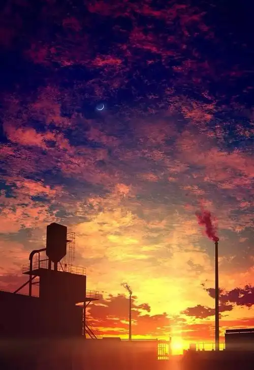 板绘壁纸丨美到极致的黄昏云朵