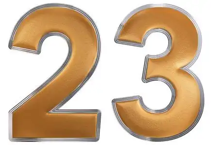 数字 23,二十三,孤立在白色的背景下,3d 仁德摄影图