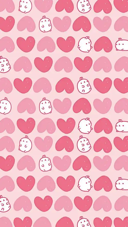 粉红可爱平铺壁纸