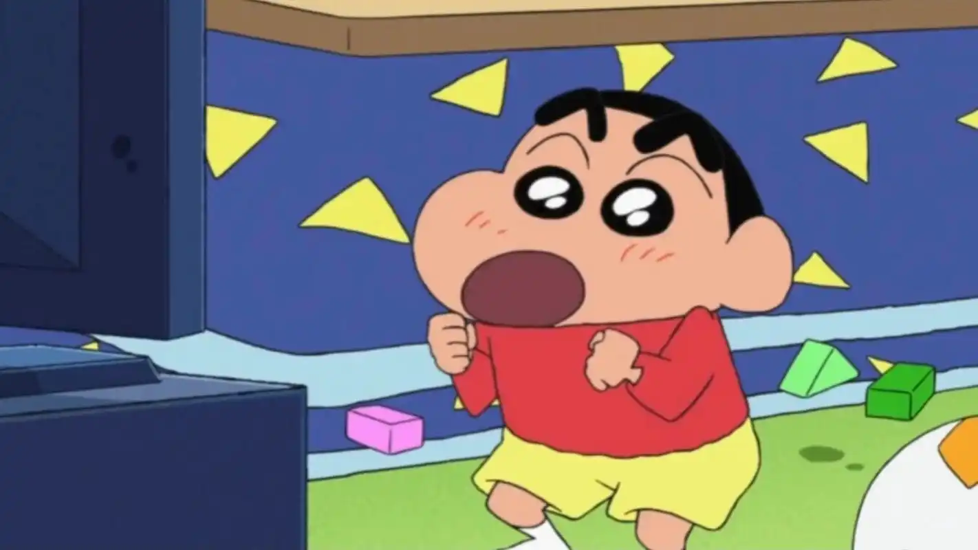 蜡笔小新表情包| 之两眼放光系列05 每次看到小新这么可爱的表情就