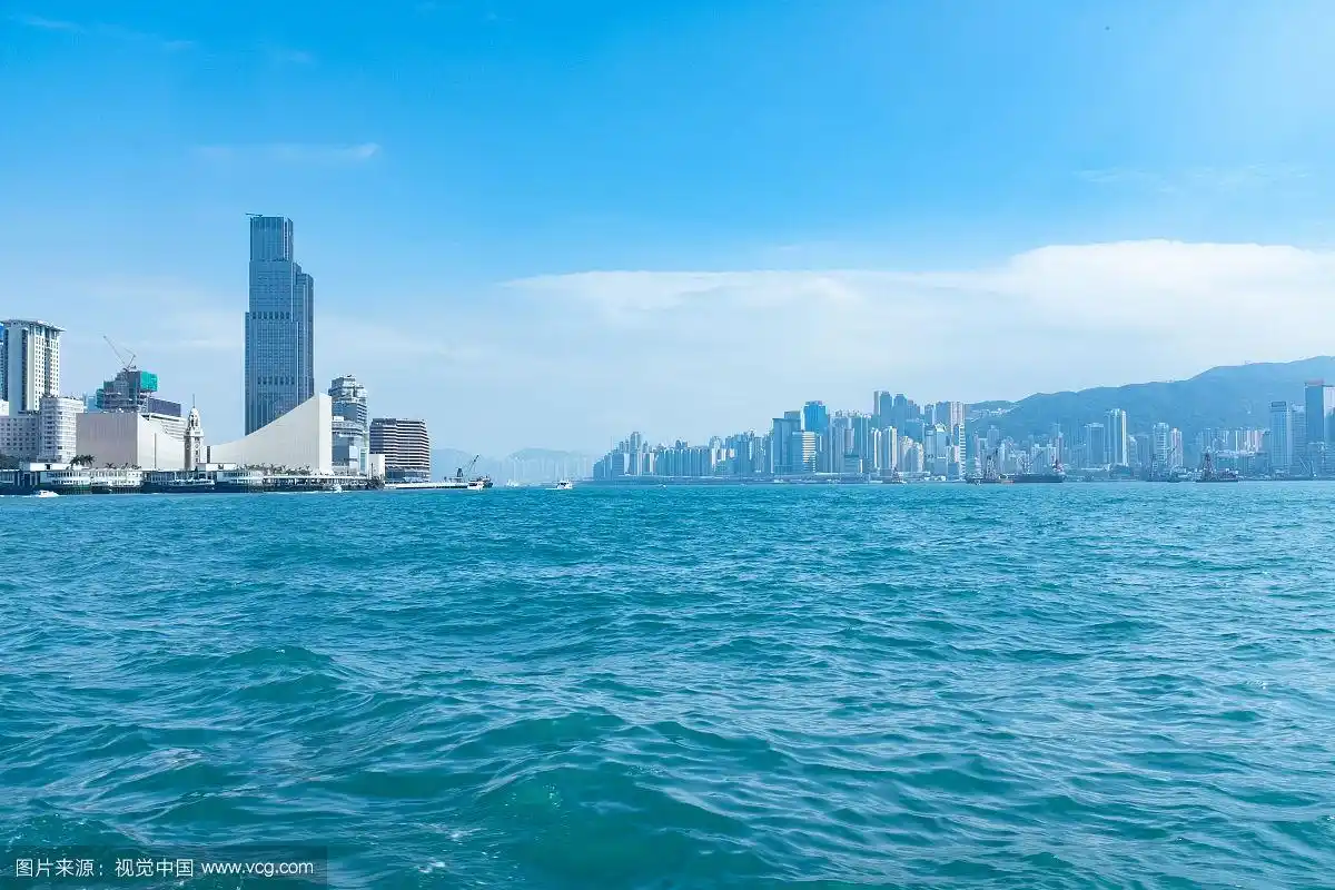 香港沿海海景及市区建筑