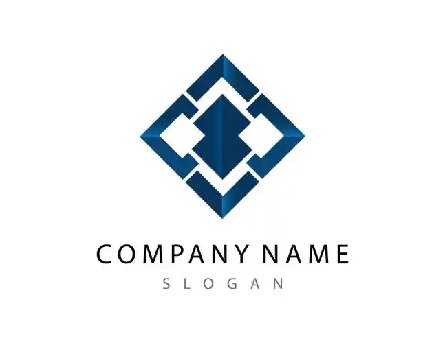 矢量立体方形几何图形的标志设计