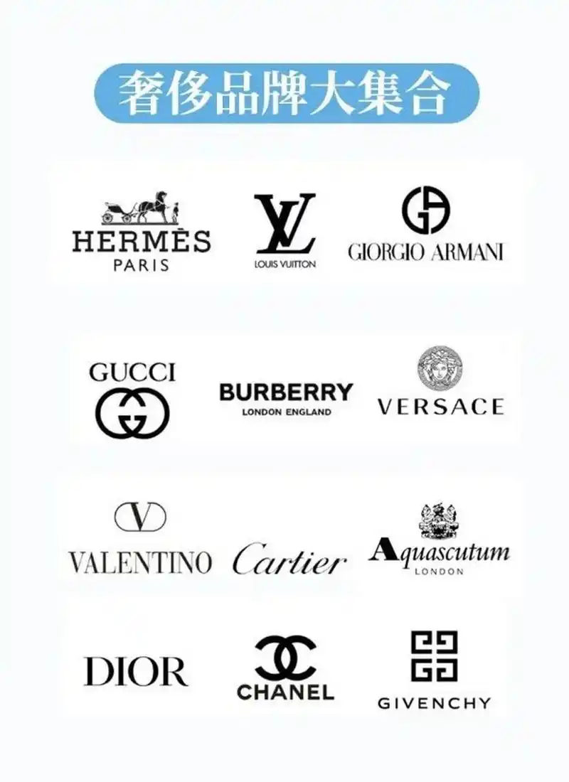 这些奢侈品品牌logo都认识吗?买不起系列!