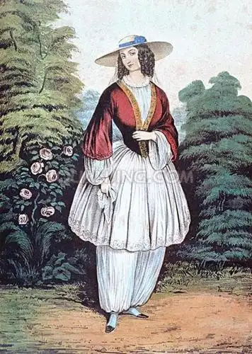 19世纪中期the bloomer costume
