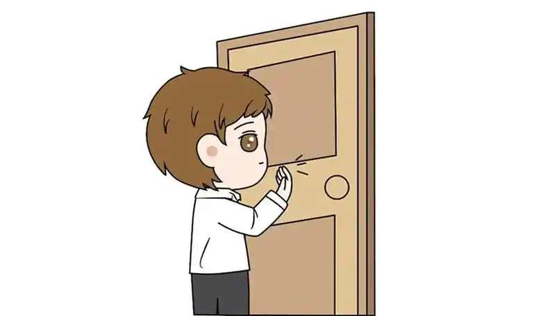 一,敲门的指法用右手食指或者中指弯曲后敲门,不要用多个手指或者手背