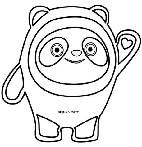 2022冬奥会吉祥物冰墩墩简笔画速学教程(冰墩墩简笔画怎么画?)_美术网