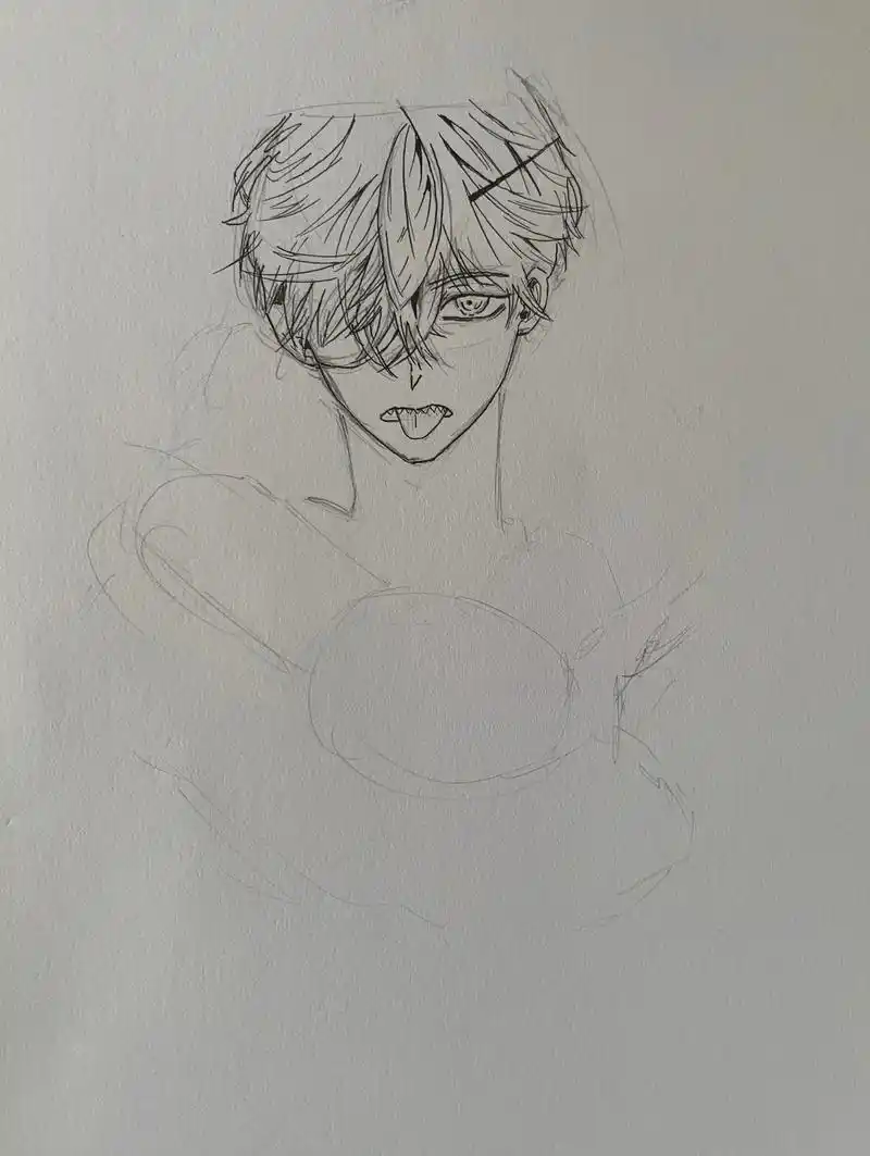 崩了.#临摹 #简笔画 #儿童画 #电次 #电锯人 - 抖音