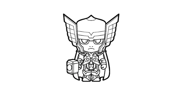 雷神的简单画法 - 简笔画 - 懂得