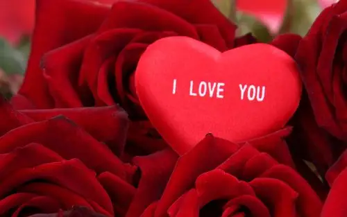 创意设计情人节爱心玫瑰电脑壁纸