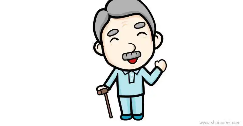 老爷爷儿童画怎么画老爷爷简笔画简单又好看