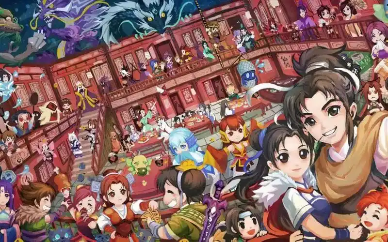 仙剑奇侠传1至6全家福长图(包括3外,5前),作品名:《记年·仙剑》,作者