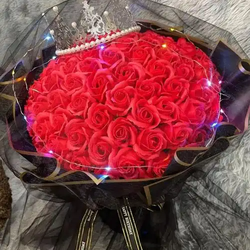 香皂花玫瑰花手捧花束圣诞节情人节送老婆送闺蜜求婚创意生日礼物