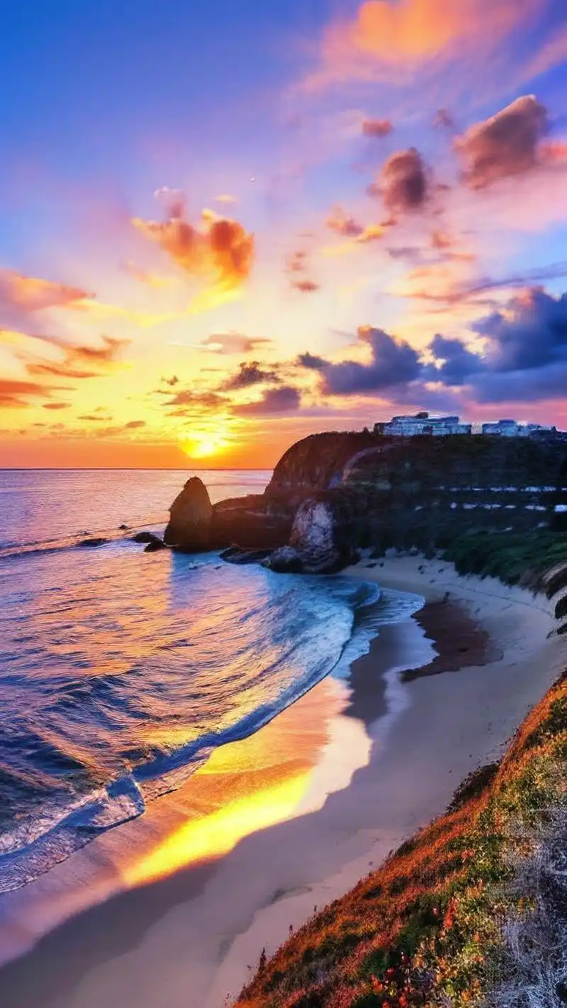 精美手机壁纸,海边晚霞大放送🌅