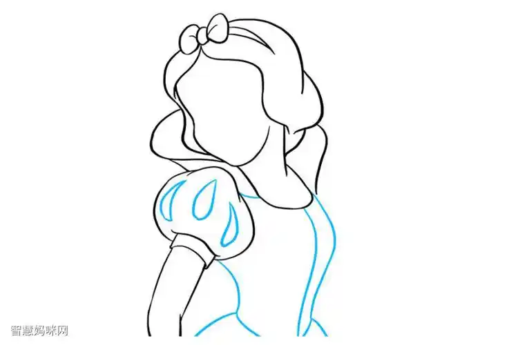 如何画白雪公主